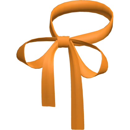 Neck Ribbon Bow Orange Satin Cutesy Dolly Pony