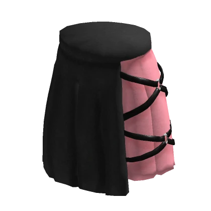 Two-Tone Goth Skirt Pink