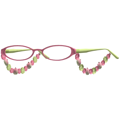 ♡ cute pink apple shoujo igari glasses w buttons