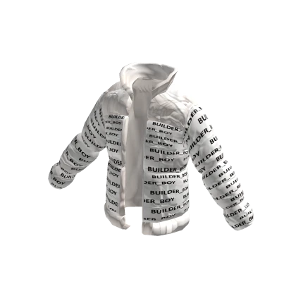 Trendy White Builder_Boy Long Puffer Jacket