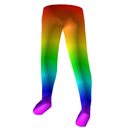 Rainbow Anime Cartoony Outline Pants