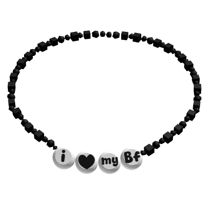  I <3 my best friend beaded necklace (3.0)