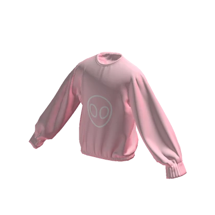 Pink Outlined Alien Sweater