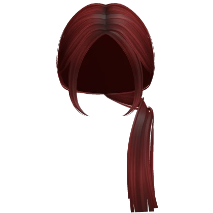 Long Baddie Low Side Pony (Red)
