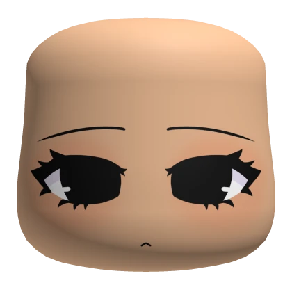 Cute Tired Chibi Cheeks Head - Light