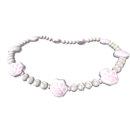 Kitty Paw Pearls Necklace - 1.0 white