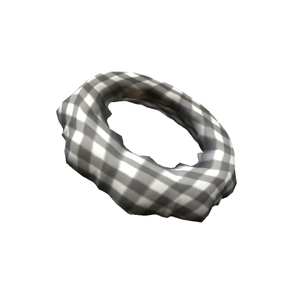 Scrunchie Headband Checkered Black