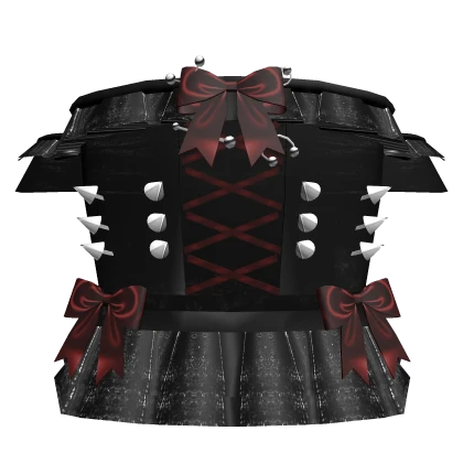 🖤 goth angel spiked dress black & red