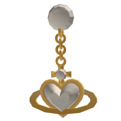 Pearly Gold Heart Belly Piercing