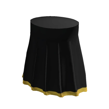 Yellow Outline Mini Black Skirt