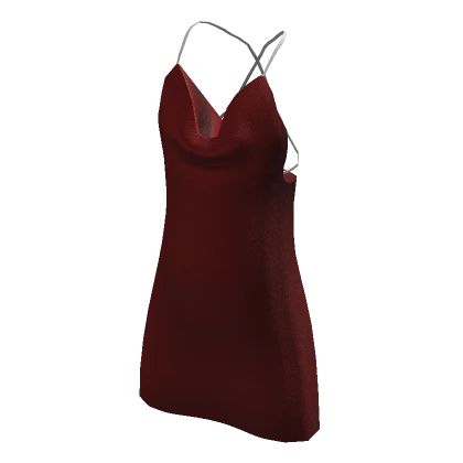 Red Cowl Sparkly Dress