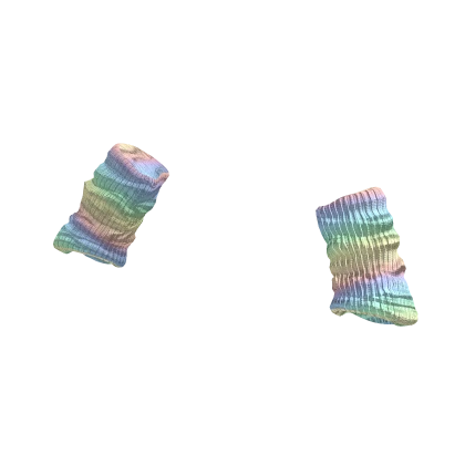Soft Cute Arm Warmers (Pastel Rainbow)