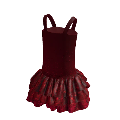 Red Sequin Ruffle Dress