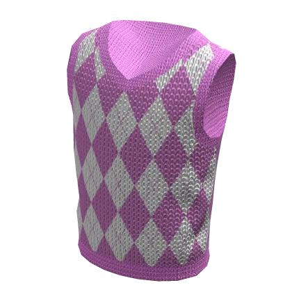 Pink Checkered Vest