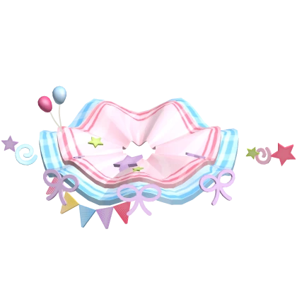 cute colorful kawaii ruffled decora clown collar
