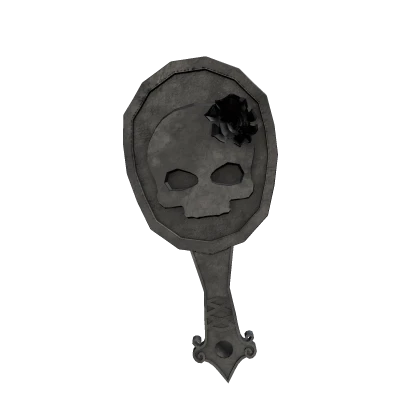 Old Gothic Skull Mirror