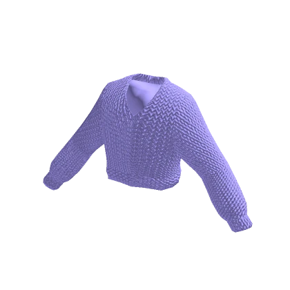 Cropped Lilac Sweater - Knit