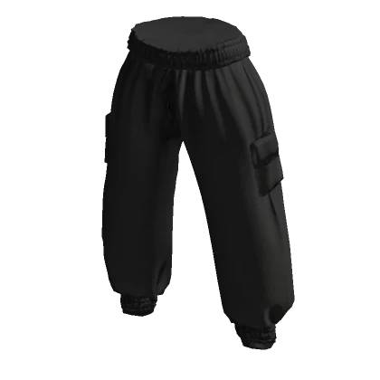 Black Cargo Joggers