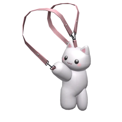 Cute White Cat Plush Bag