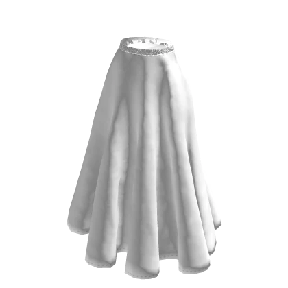 🫧 White Silk Festive Maxi Skirt