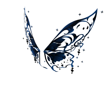 Black Blue Royalty Clan Butterfly Wings