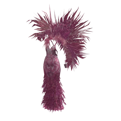 ʚ♡ɞ Pink Met Gala Couture Feather Dress