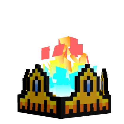 8-Bit Glowing Crown (fire effect)