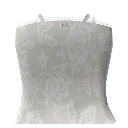 Elegant White Gothic Rose Lace Top