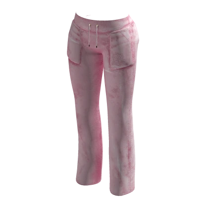Vintage Couture Velour Pants | Light Pink