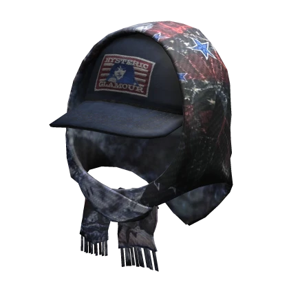 🦅 Y2K Hysteric Vintage Cap w/ Chrome Scarf