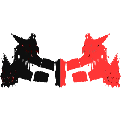[Glitch] Animated Dragon Heads Black & Red