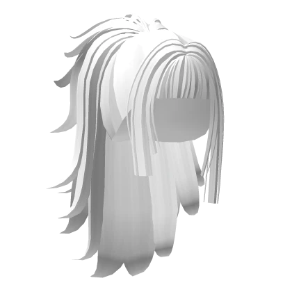 Cute Y2K Harajuku Hime Cut Ponytail (White)