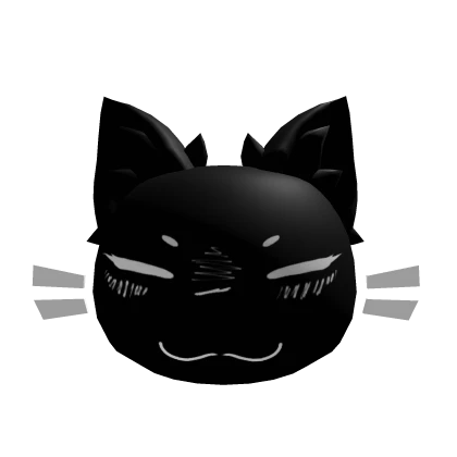 Cute Inverted Black Cat Head