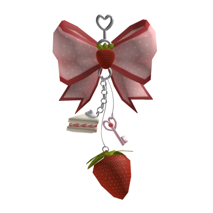 sweet igari strawberry cream bow charm