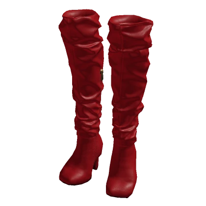 BB Red High Leather Boots