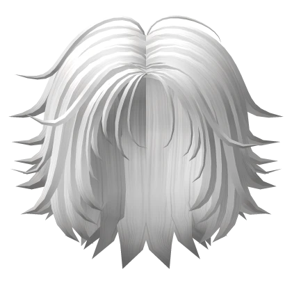 Short Spiky Wolf Scene Hair in White