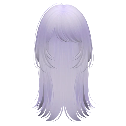 silky face framing layers (light purple)