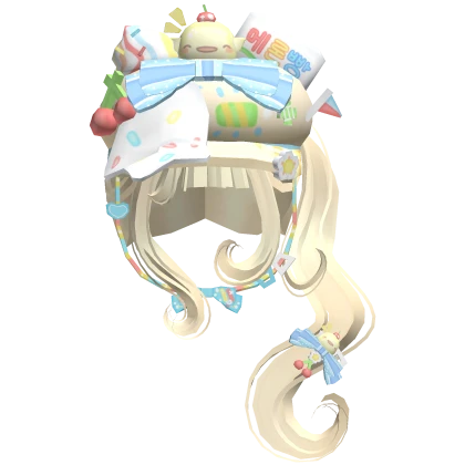 ♡ cutesy yummy ice cream duck hair (Yellow)