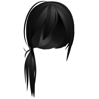 horror protagonist low side ponytail black