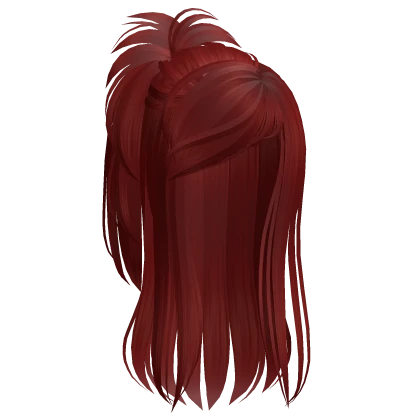 Scene Gyaru Fluffy Ponytail (Red)