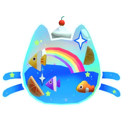 🐠Frutiger Aero Kitty fish bowl with fruits