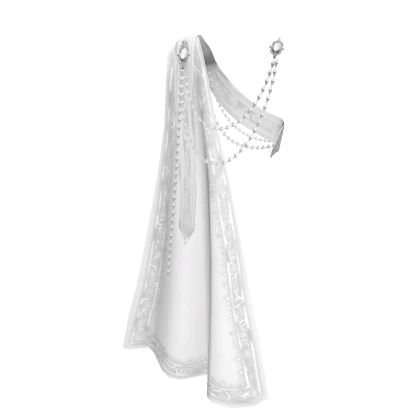 3.0 Royal sash with cape - white