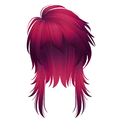 messy vkei anime hair (fuschia pink)