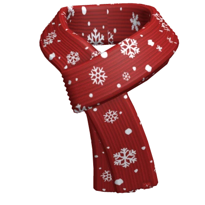 Red Christmas Snowflake Scarf 3.0