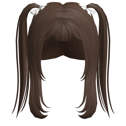 Long Pigtails with White Bows