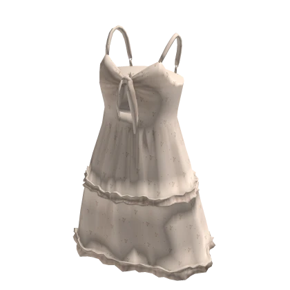 Cutesy Beige Farm Girl Sun Dress