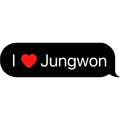 I Heart Jungwon Enhypen Kpop Text Bubble