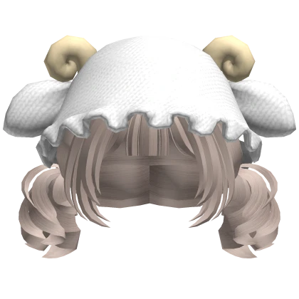 Sheep Lamb Knit Hat Pigtails 🐑