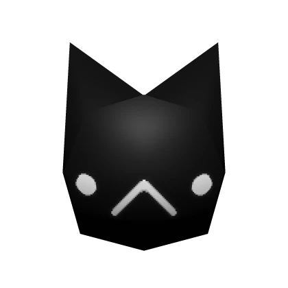Sad Low Poly Black Cat