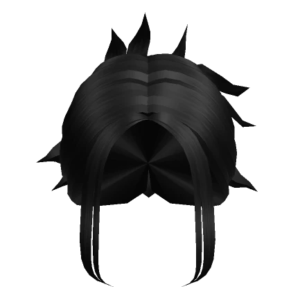 Y2K aesthetic spikey bun - Black